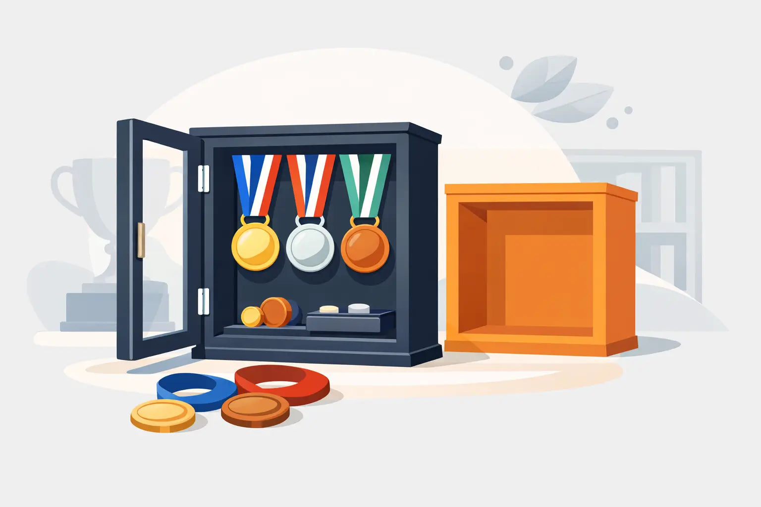 Choosing Front Opening Medal Storage