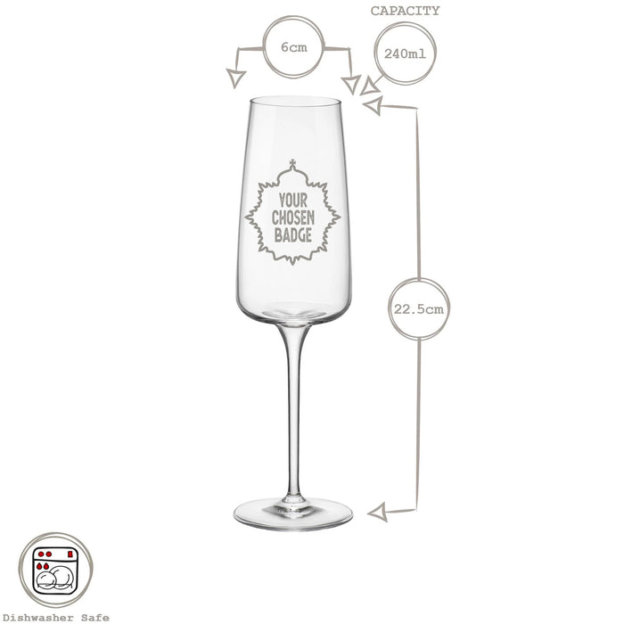 Military Engraved Champagne Flute – Bormioli Rocco Nexo 240ml