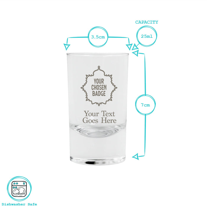 Military Engraved Tall Shot Glass – 25ml (Argon Tableware)