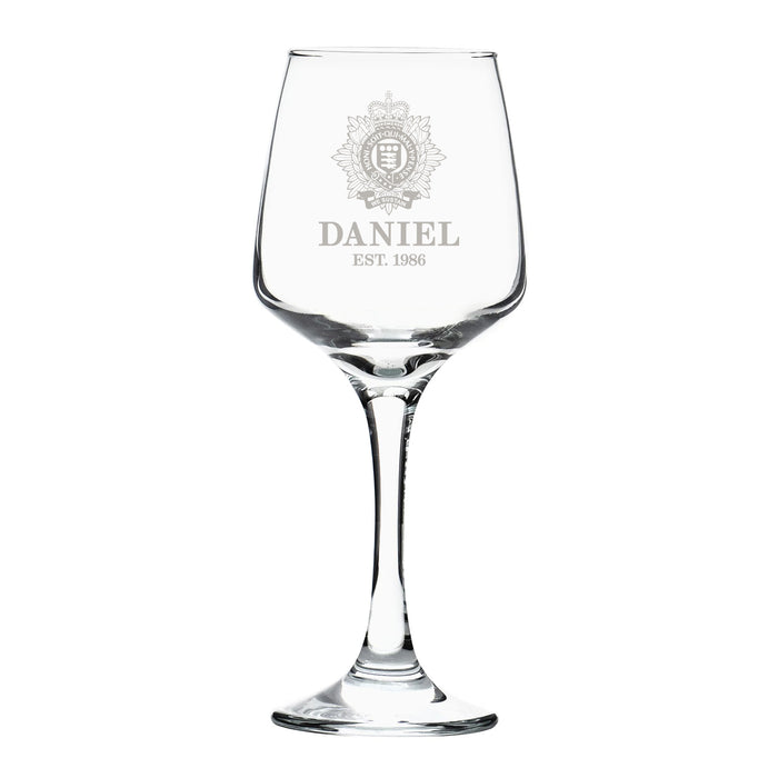 Military Engraved White Wine Glass – LAV Lal 295ml