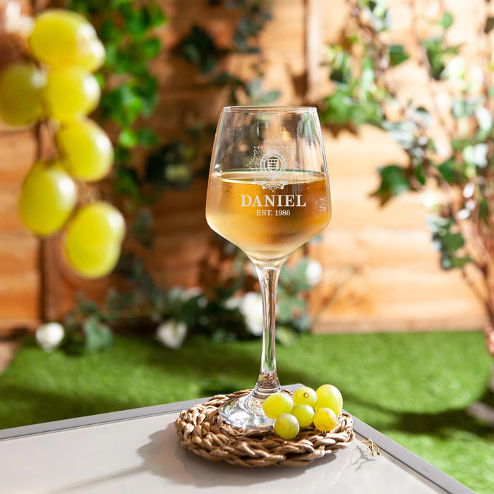 Military Engraved White Wine Glass – LAV Lal 295ml