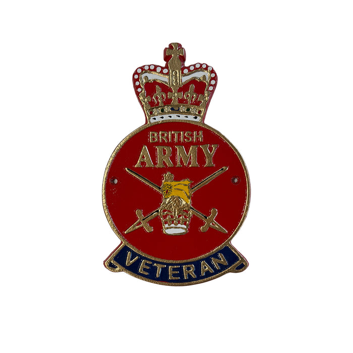 British Army Veteran Badge Wall Plaque – Cast Aluminium (Indoor/Outdoor)