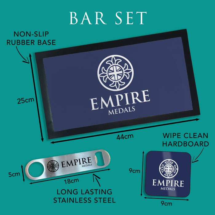Personalised Royal Air Force Bar Set RAF Gift  - Choose from Custom Bar Runner, Coasters, Bottle Opener & Bar Sign
