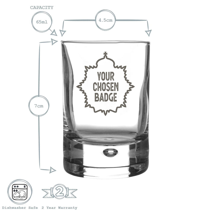 Military Engraved Shot Glass – Bormioli Rocco Barglass 65ml