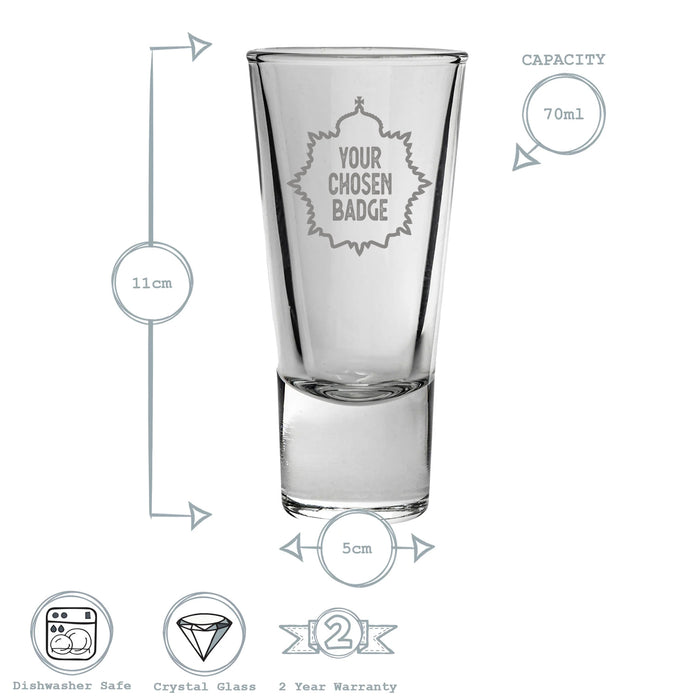 Military Engraved Liqueur / Espresso Glass – Bormioli Rocco Ypsilon 70ml