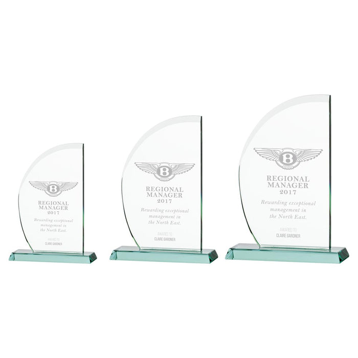 Jade Impulse Wave Glass Award