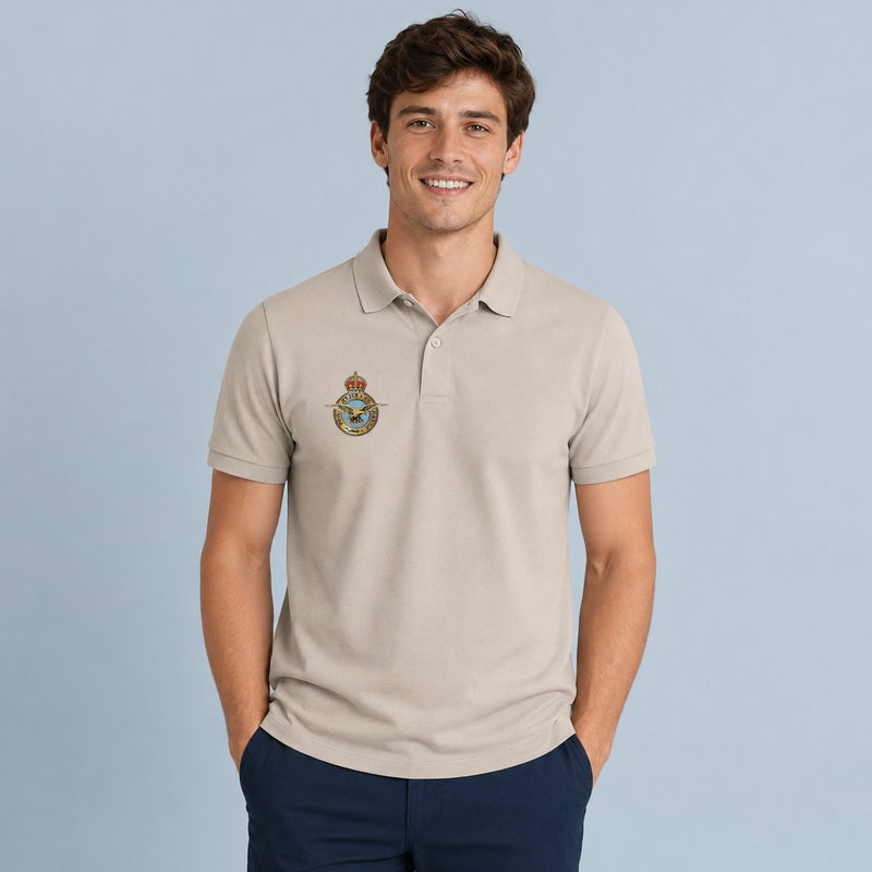 Military Printed Polo Shirt - Navy Blue