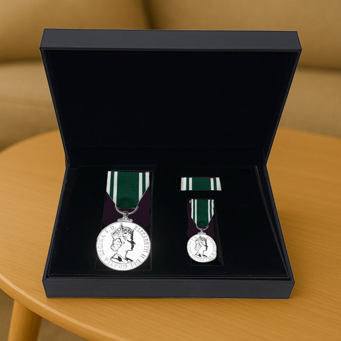 Ambulance Service Long Service Medal EIIR Presentation Set | Full Size, Miniature & Ribbon Bar