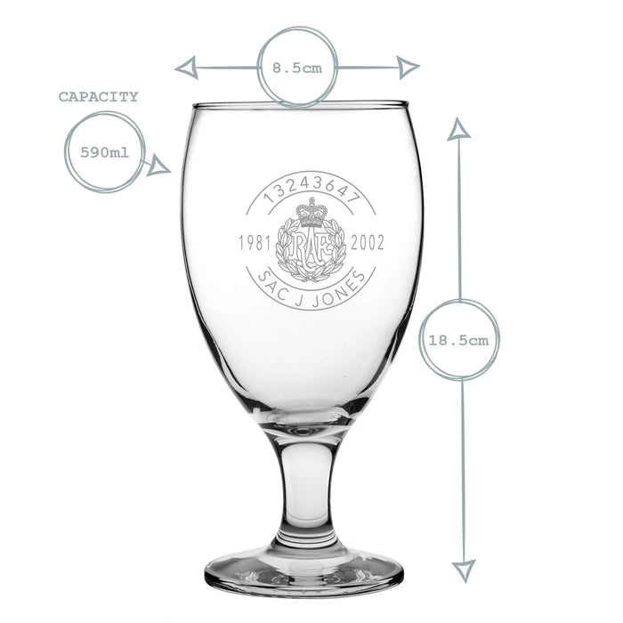 Military Engraved Snifter Beer Glass – LAV Empire 590ml