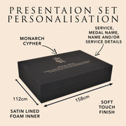 Engraved military medal presentation box humanitarian medal