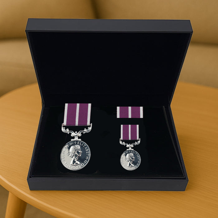 Meritorious Service Medal EIIR Presentation Set | Royal Navy, Army, RAF | Full Size & Miniature
