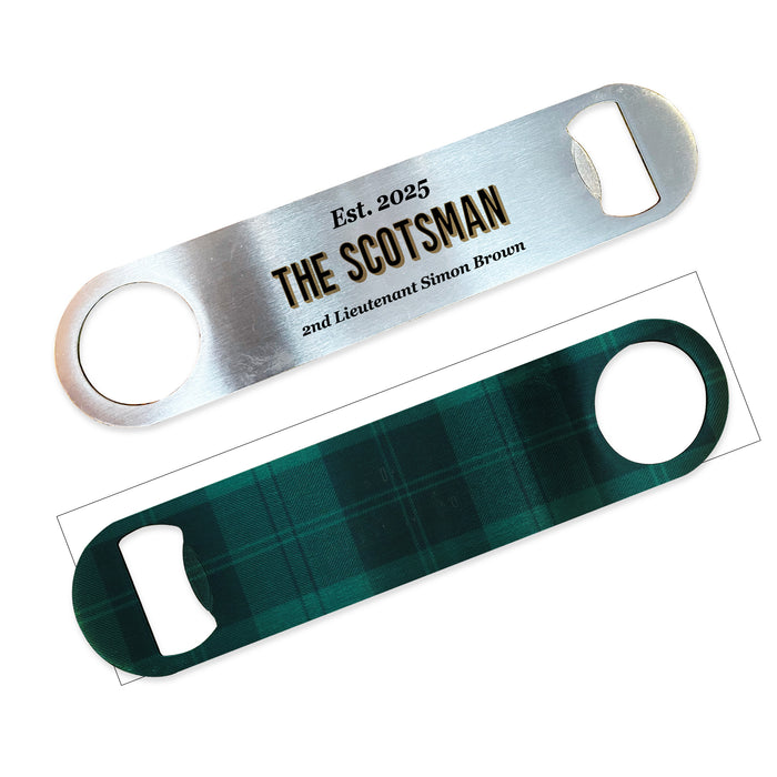 Personalised Royal Regiment of Scotland Bar Set Military Gift with Bar Mat, Coasters, Bottle Opener & Bar Sign Options