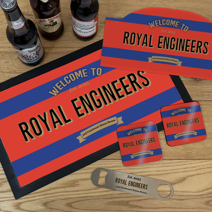 Royal Engineers Military Bar Set Personalised Gift for Army Officers & Veterans