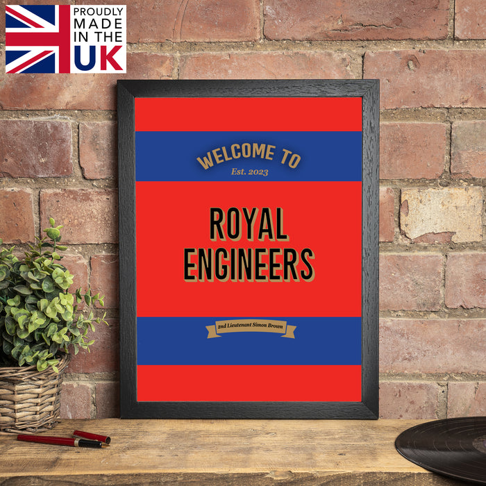 Royal Engineers Military Bar Set Personalised Gift for Army Officers & Veterans