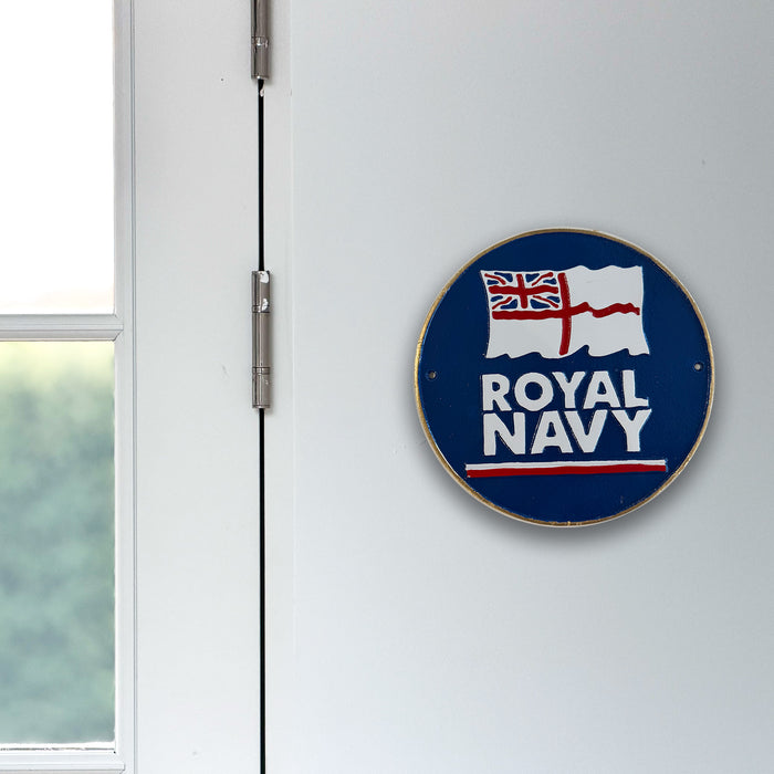 Royal Navy Wall Plaque – Cast Aluminium, 24cm (Indoor/Outdoor)