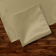 Close-up of satin-feel Mercian Regiment pocket square material