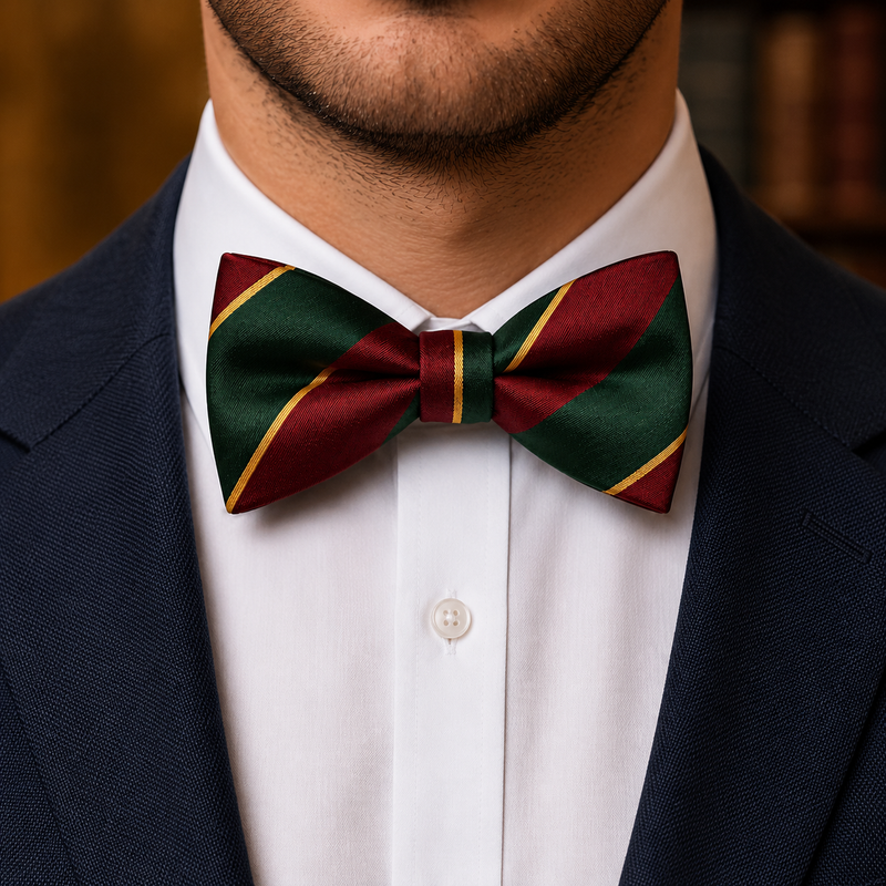 Worcester & Sherwood Foresters Bow Tie (pretied) on a model