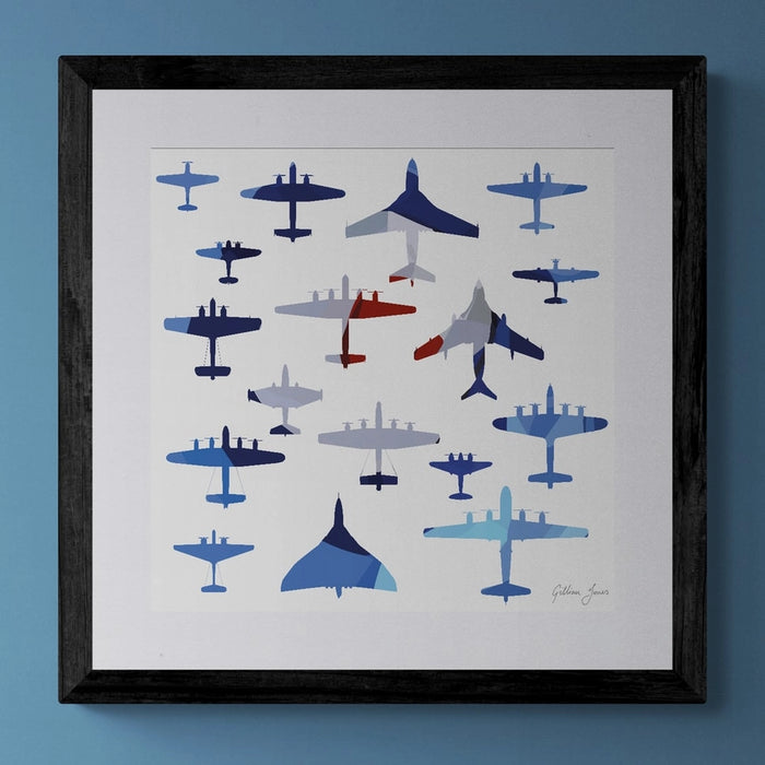 Bomber Command Aircraft Frames Print