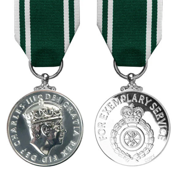 King Charles III Ambulance Service Long Service Medal | 20 Years Emergency Service | MoD Licensed