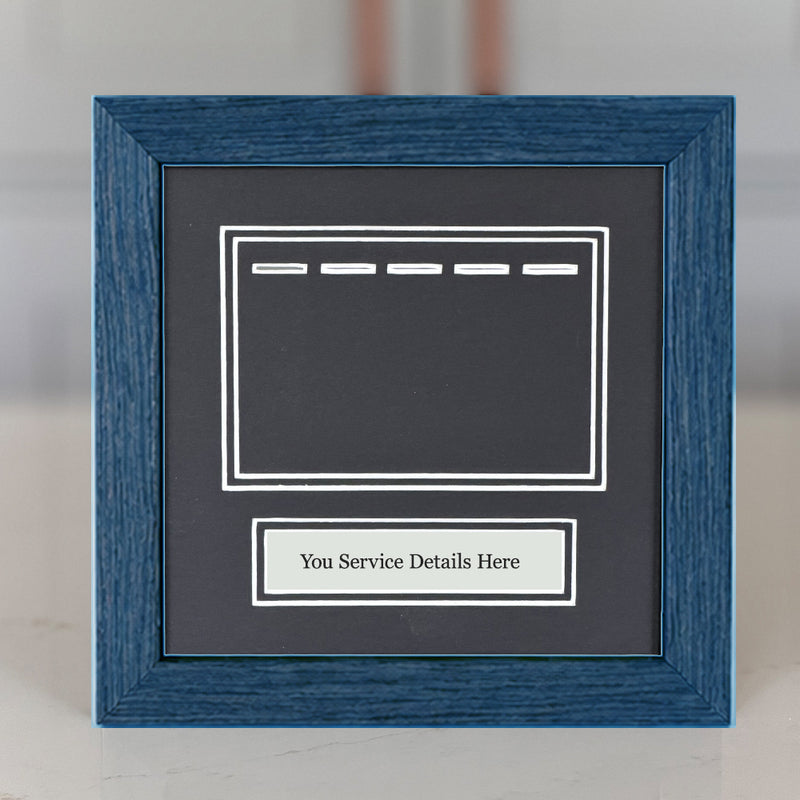 engraved plaque medal frame personalised service details