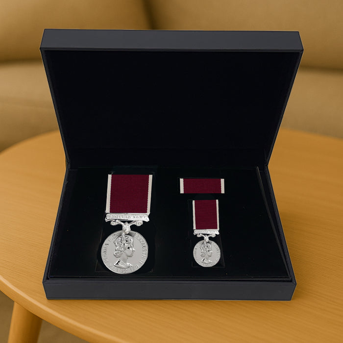 Army Long Service & Good Conduct Medal EIIR Presentation Set | Regular Army | Full Size & Miniature