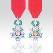 French Legion d’Honneur Chevalier miniature medal with red ribbon