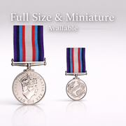UK Humanitarian Medal full size and miniature mounted set