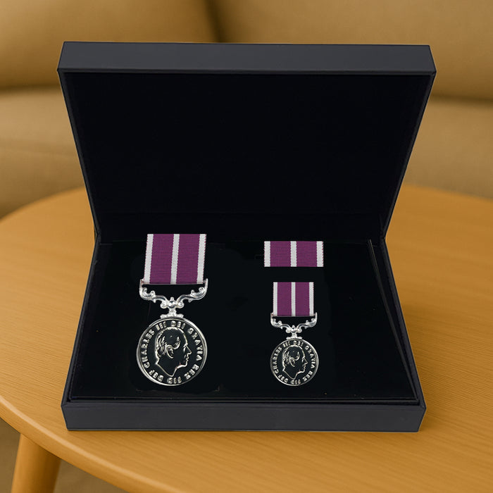 Meritorious Service Medal CIIIR Presentation Set | Royal Navy, Army, RAF | Full Size & Miniature