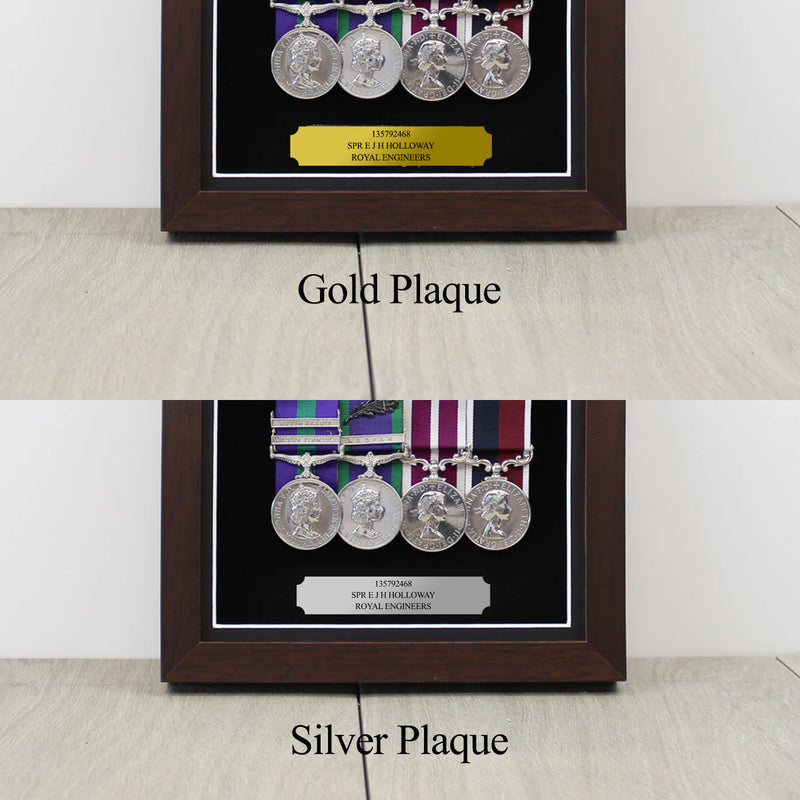 REME Wall-Mounted Medal Display Case – Handmade Wooden Frame with Glass Door