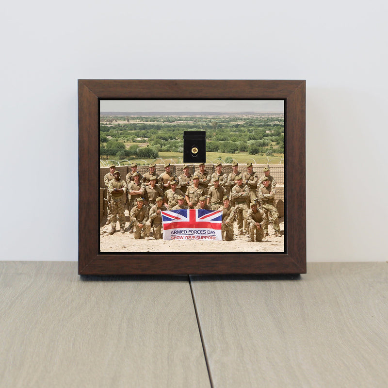 Photo Background Medal Display Case for 3 to 4 Medals