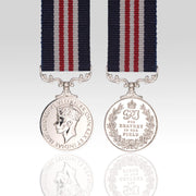 Military Medal George VI Second World War miniature with striped ribbon