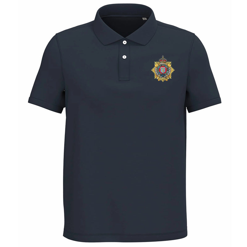 Premium Printed Military Badge Organic Polo Shirt