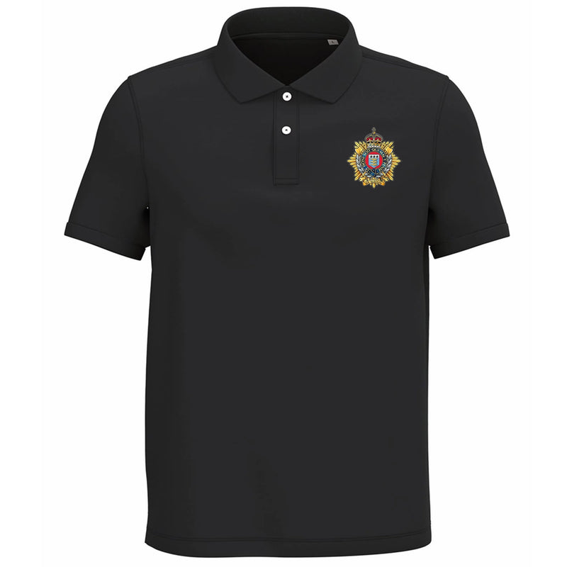 Premium Printed Military Badge Organic Polo Shirt