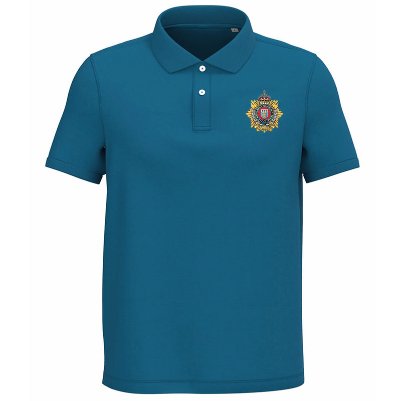 Premium Printed Military Badge Organic Polo Shirt