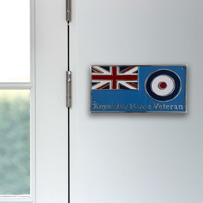 RAF Veteran Plaque – Cast Aluminium Royal Air Force Veteran Wall Plaque (30cm)