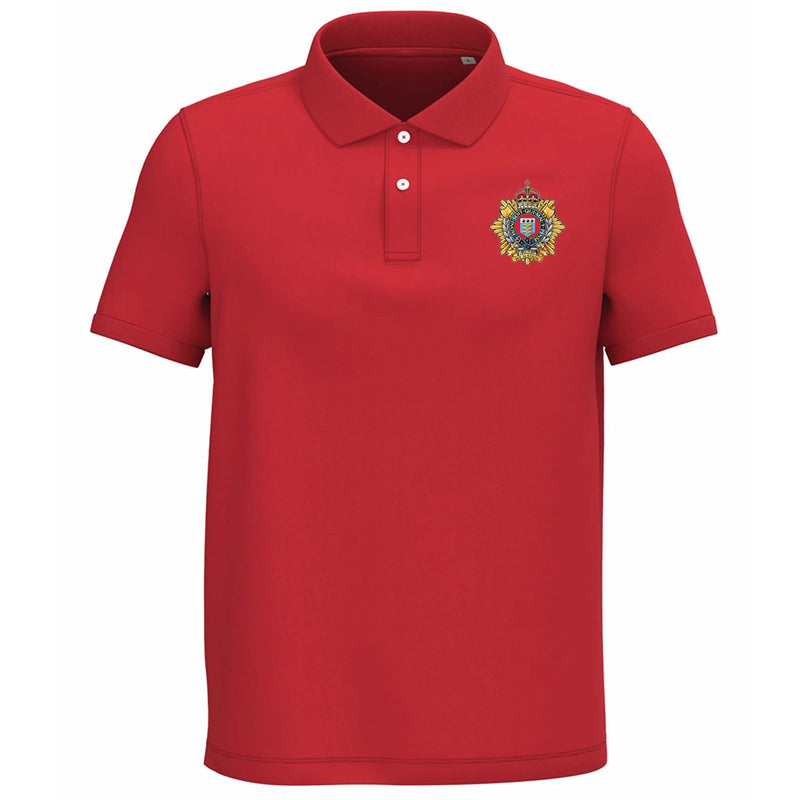Premium Printed Military Badge Organic Polo Shirt