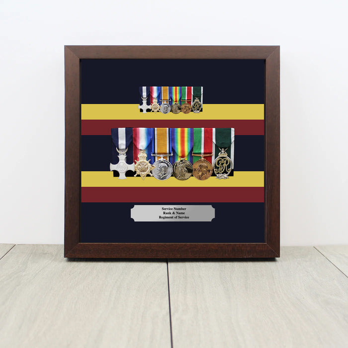REME Full-Size & Miniature Medal Display – Mounted Medal Sets (Large Square Format)