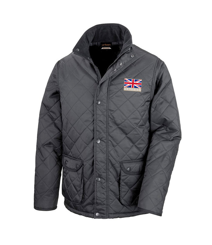 Cheltenham Quilted Jacket with Printed Military Badge