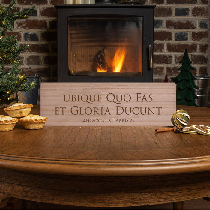 Royal Engineers Motto Wooden Plaque Sign (32cm) – Hanging or Freestanding