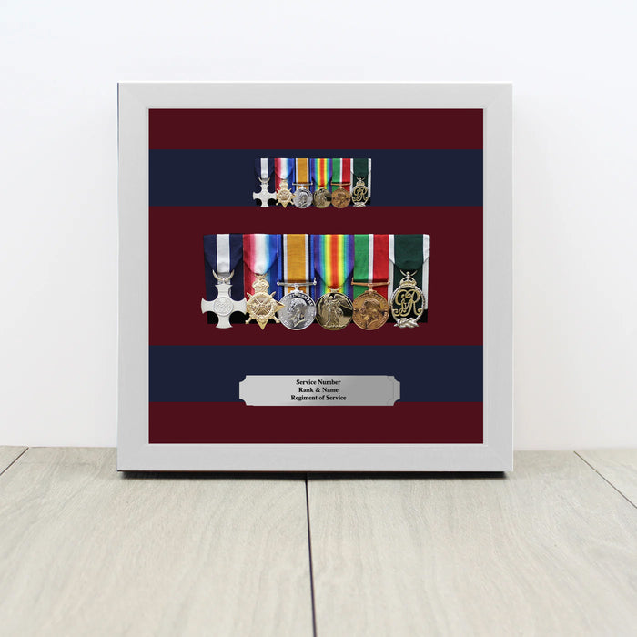 Royal Engineers Medal Display Case – Full Size & Miniature Mounted Medals Frame (Stable Belt Backing)