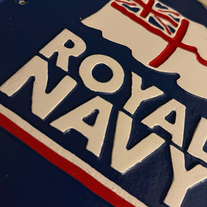 Royal Navy Wall Plaque – Cast Aluminium, 24cm (Indoor/Outdoor)
