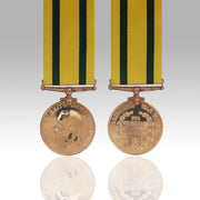 Territorial Force War Medal 1914–1919 miniature with yellow and green ribbon