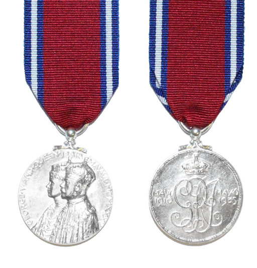 King George V 1935 Full Size Silver Jubilee Medal and Ribbon
