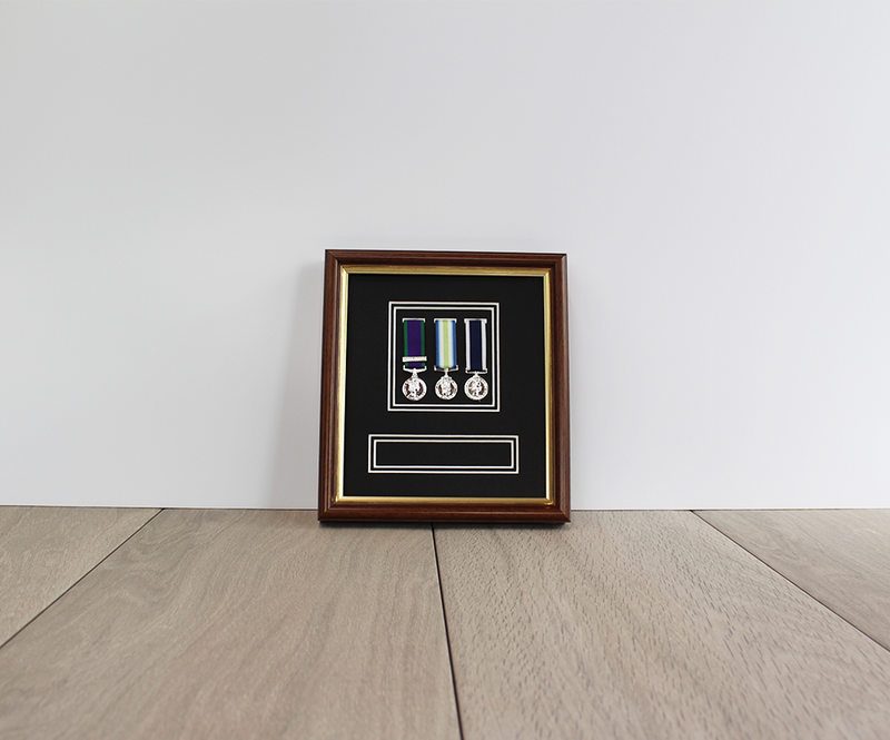 Medal Frame for 3 Miniature Medals