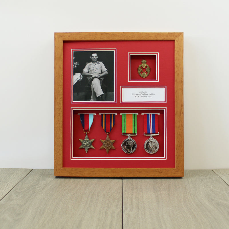 Frame for Medal, Cap Badge & Photograph