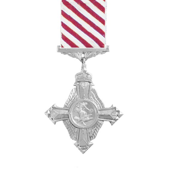 The full size GV Air force cross medal and ribbon