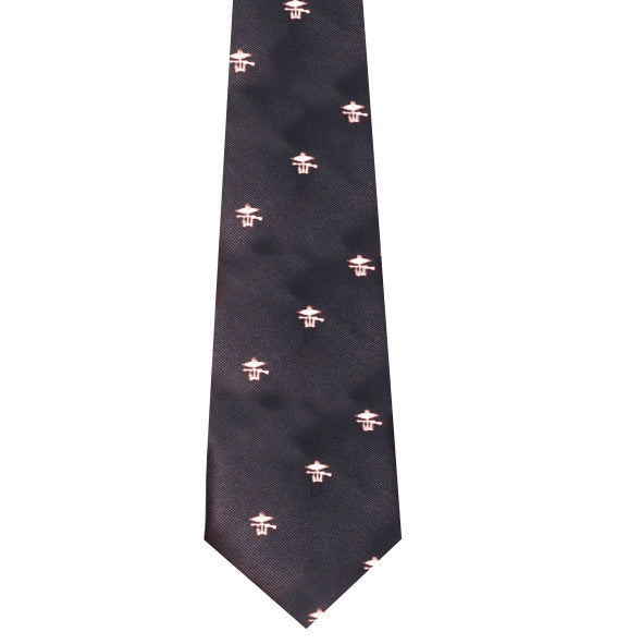 Combined Operations white motif Polyester Tie