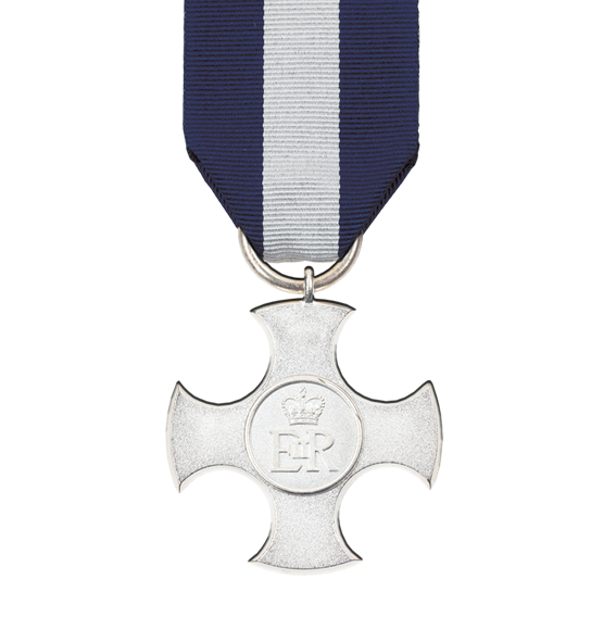 The Distinguished Service Cross E.II.R Full Size Award and Ribbon
