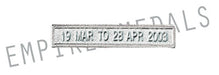 Iraq Op Telic Miniature Medal Bar 19 March 28 August 2004