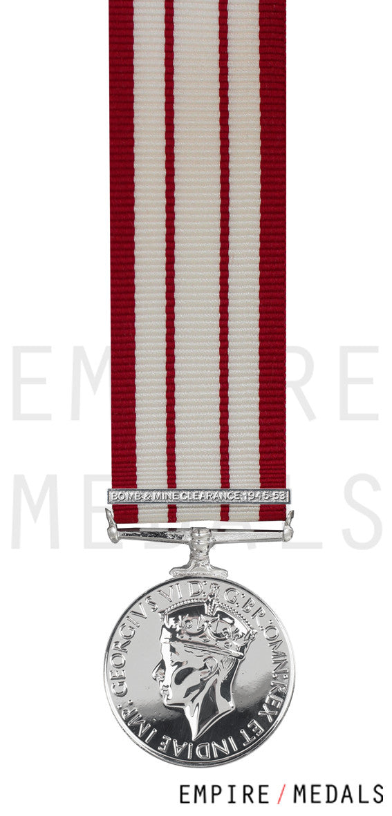 Naval-General-Service-Miniature-Medal-1915-1962-GVI-Bomb-&-Mine-Clearance 1945-53